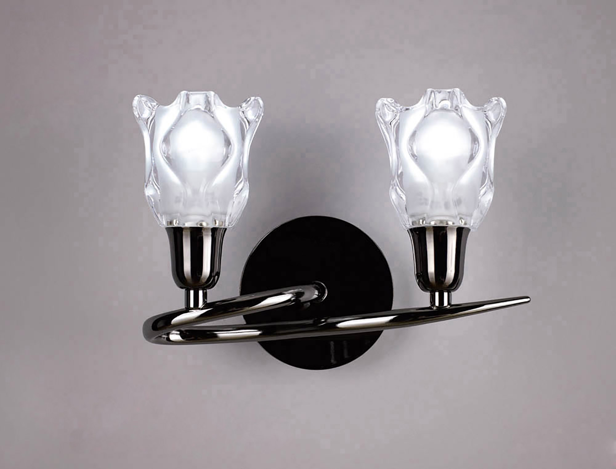 Amel Black Chrome Wall Lights Mantra Armed Wall Lights
